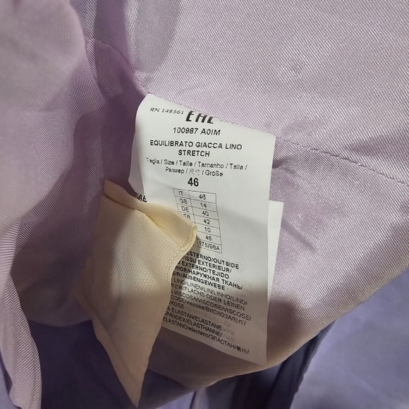 Pinko Crepe Stretch Lavender Suit - Picture 6 of 15